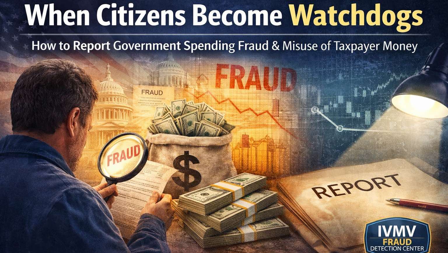 How citizens can report taxpayer money fraud illustration